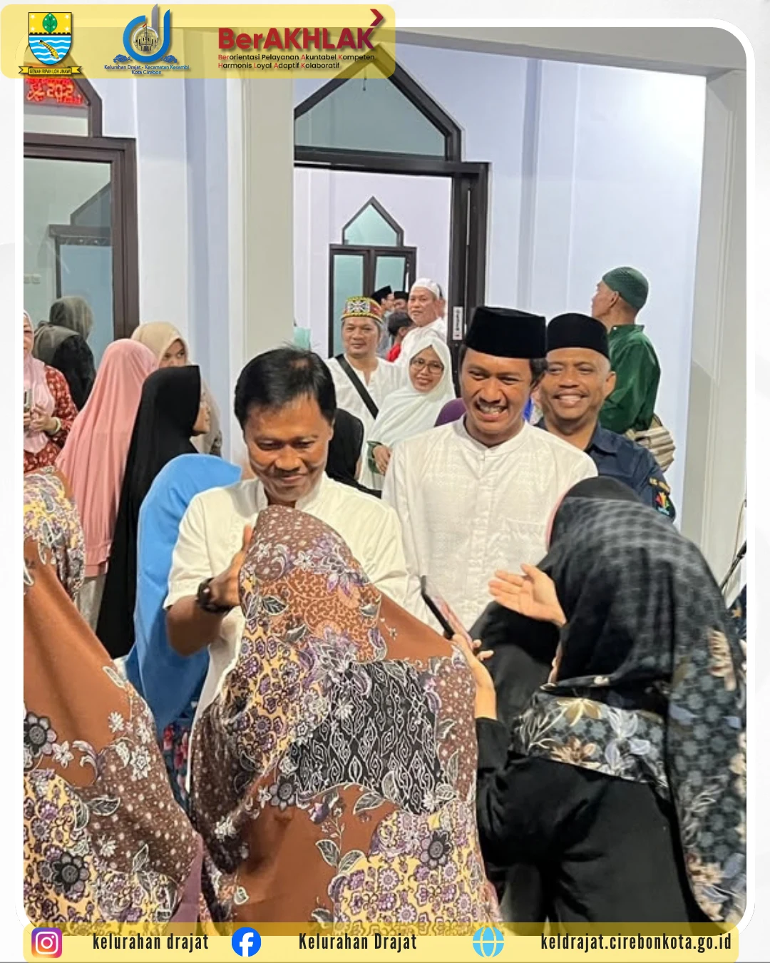 Wali Kota Cirebon Resmikan Masjid Nurul Mu'min di RW 05 Kelurahan Drajat.