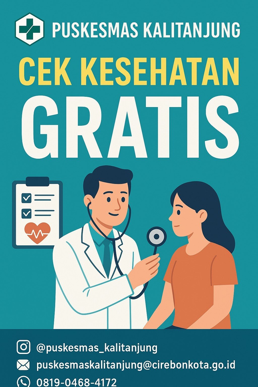 CEK KESEHATAN GRATIS DI PUSKESMAS KALITANJUNG